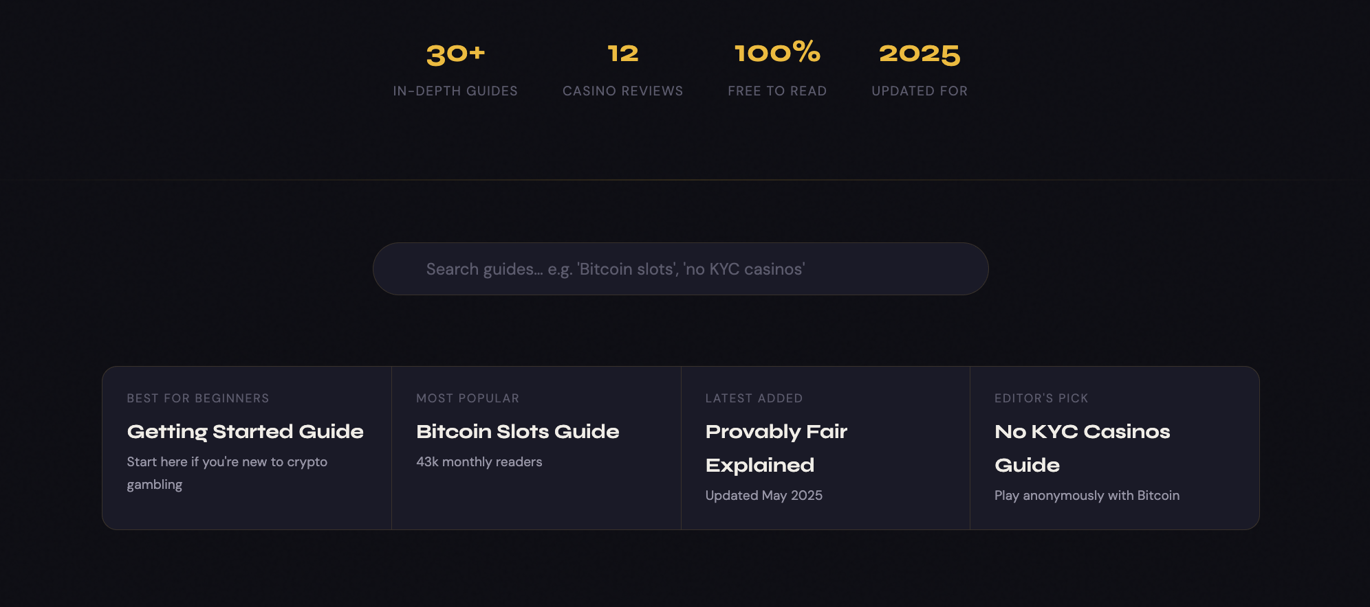 Best Bitcoin Casinos Guide